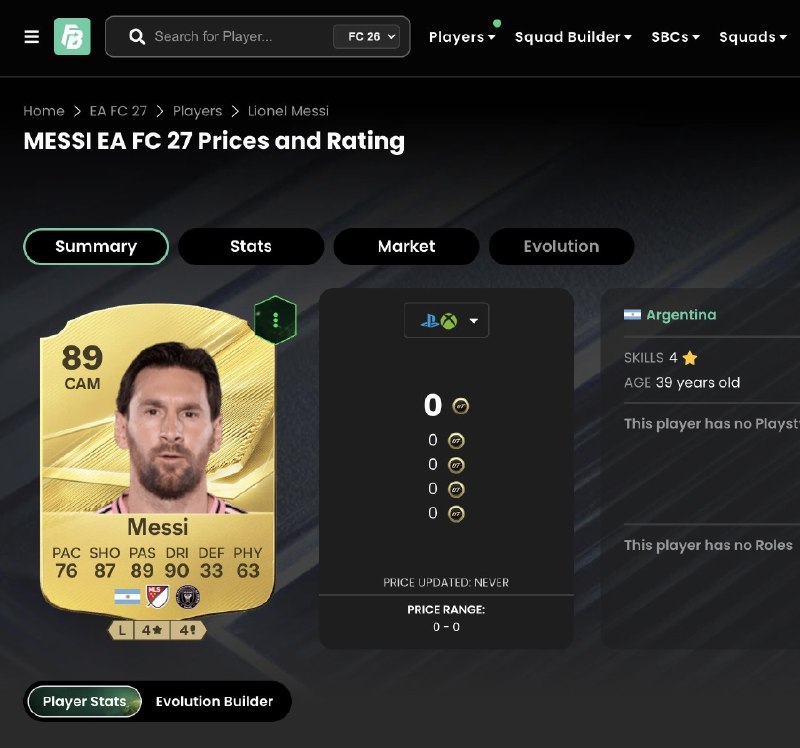 Hezar Game | هزار گیم: 😂⚽️ جزئیات کارت لئو مسی نسبت به سال قبل:❌-2 Pace✅+2 Shooting✅+4 Passing- Dribbling- Defending❌-1 Physicalپروکسی | پروکسی