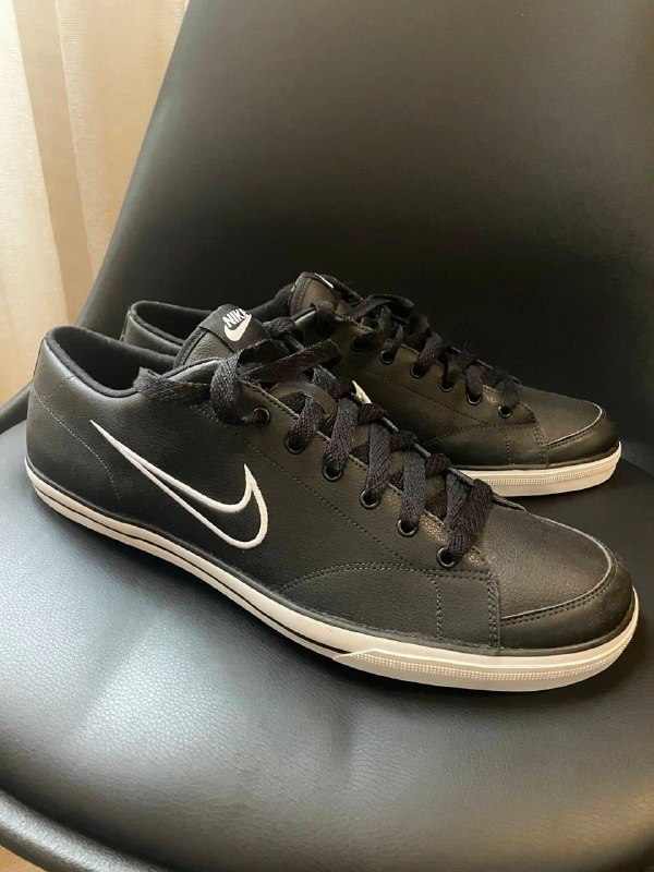 Новые редкие черные мужские кеды сникеры Nike, модель Capri 314951-016 2011 года выпуска. — фото 1