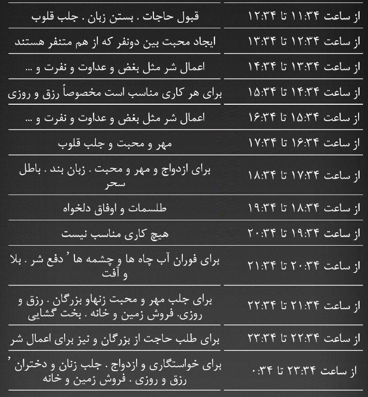 تاروت رنگی: ساعات سعد و نحس چهارشنبه🌈کانال تاروت رنگی @tarootrangiساعات سعد و نحس چهارشنبه🌈کانال تاروت رنگی @tarootrangi
