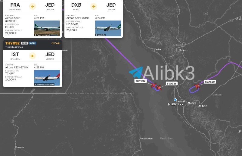 Air traffic was halted at Jeddah Airport