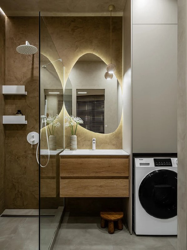 Квартира 54 м Перед дизайнером стояла непростая задача создать тёплое и функциональное пространство детскую для двоих детей без излишней детскости ... - изображение 9 - пространство, зоной, ощущение