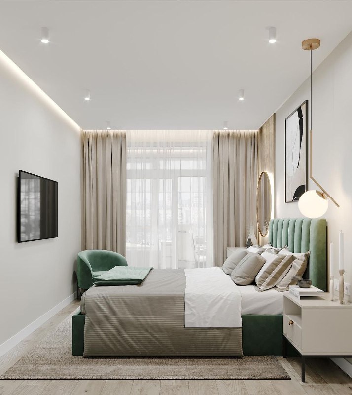 Оцените спальню Площадь 15.2 м2 Дизайн идеи для дома - изображение 3 - оцените, спальню, площадь