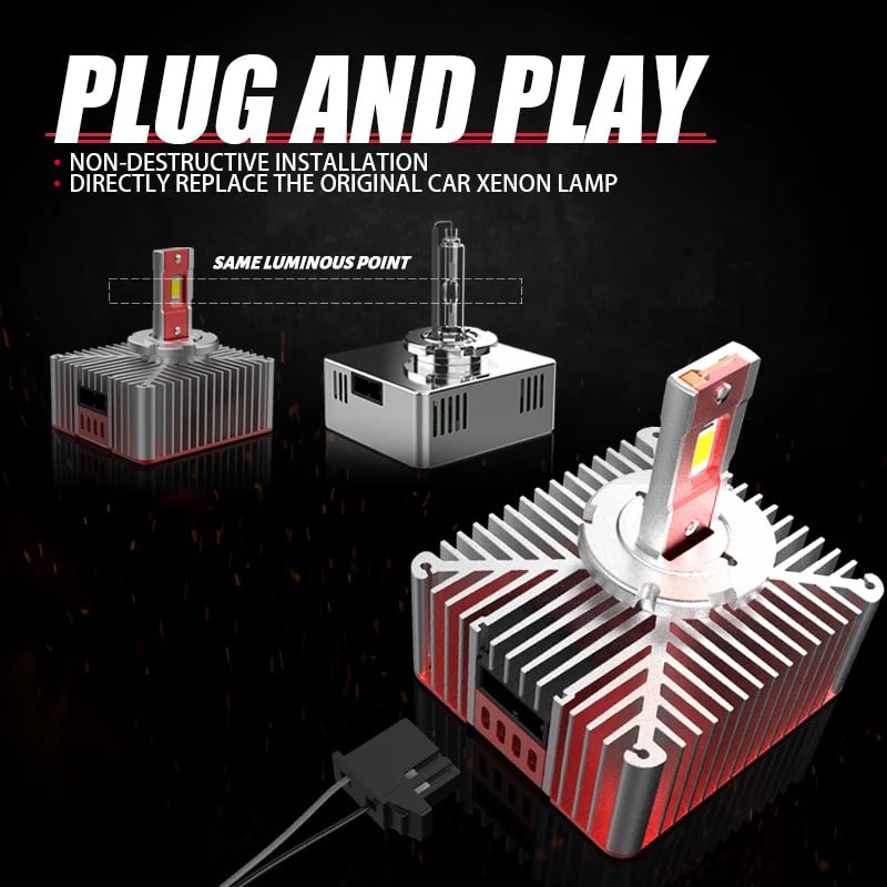 D5S D2S светодиодные лампы для фар, замена оригинального HID D1S D3S D2R D4R D4S D8S Plug and Play 7 3