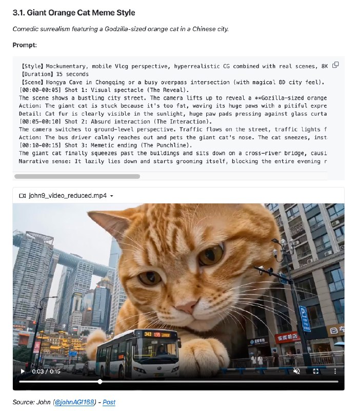 刚发现一个宝藏提示词仓库😱里面有大量高质量See dance 2.0提示词！使用场景包括：- 影视级作品- 动漫- 广告- UGC视频- Meme里面的提示词大多来自于X顶级创作者，很多视频都斩获了百万级别的播放！建议可以先star起来～