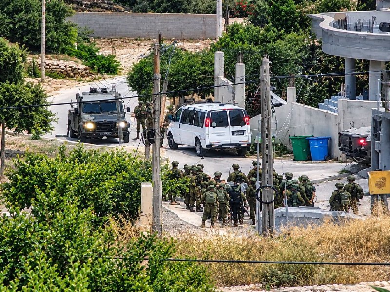 כוחות ישראליים מסתערים על העיירה ג'בע דרומית לג'נין בגדה המערבית