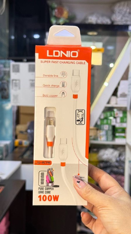 فروشگاه آژند: 🔥کابل شارژ دوسر تایپسی برند LDNIO🔥🔥مدل Ls575🔥سوپر فست شارژ🔥مناسب برای گوشیهای سوپر فست🔥طول حدود یک متر🔥رنگ سفید🔥قیمت فقط