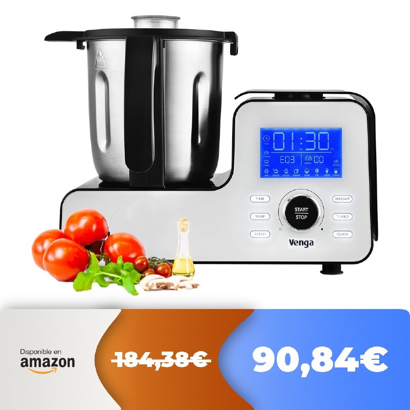 🔥 ¡Vamos! Robot de cocina 10 programas 1500W blanco/negro VGHA3000  🤯 -51%! MEGA