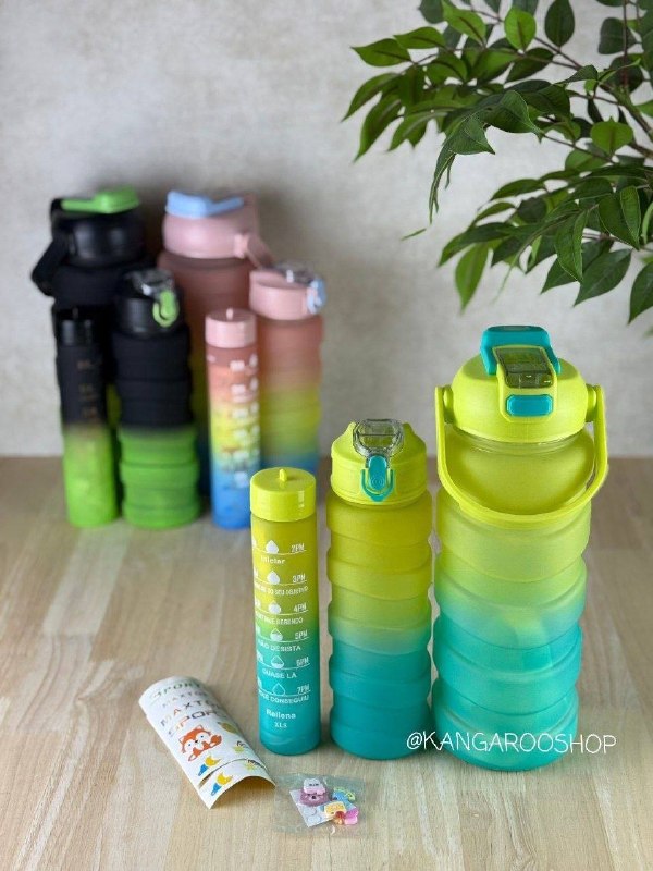Kangarooshop: ⭐️ قمقمه ۳ سایز کد b86 🌸 ابعاد به ترتیب : ۱۹*۴ cm۲۳*۷ cm۲۸*۱۰ cm 🌸 دارای رنگ بندی 🌸📦 ۴۸ عدد🌸قیمت : ۶۴۰/۰۰۰ ت🆔كانال فروشگ