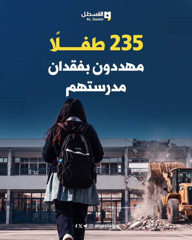 235 طفلاً في الولجة مهددون بفقدان مدرستهم الوحيدة