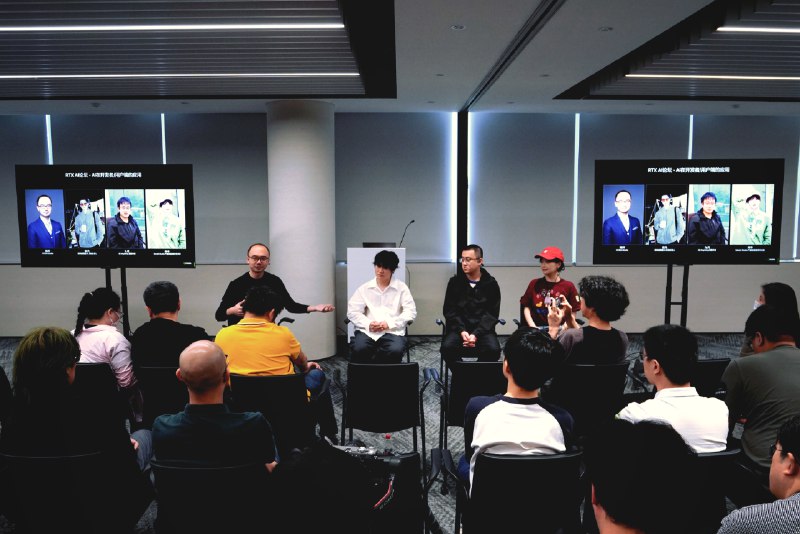 来英伟达 Nvidia 的 AI Panel 分享并且 demo 了一些自己的作品！👏来英伟达 Nvidia 的 AI Panel 分享并且 demo 了一些自己的作品！👏