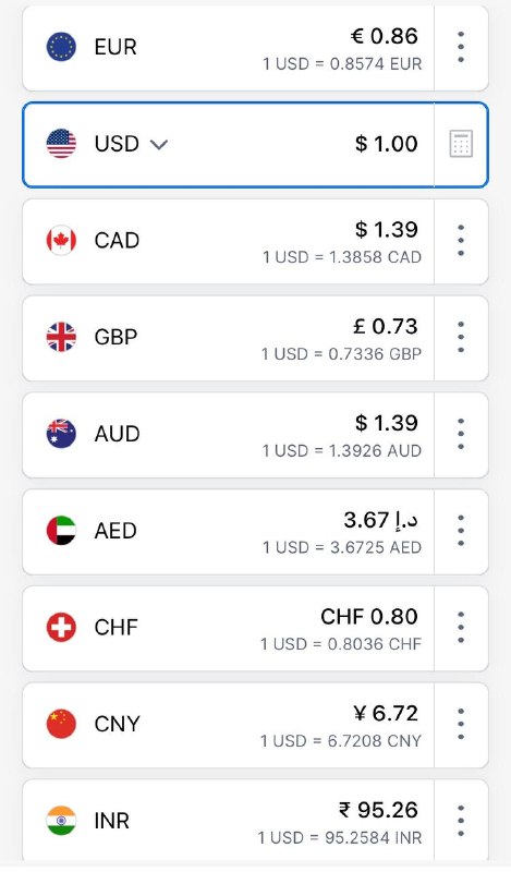 Javdani international exchange: برابري چند ارز با دلار امريكا ،اين لحظه @sarafijavdani