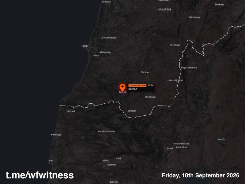 ️🇱🇧🇮🇱 Israeli artillery bombardment targets the town of Beit Life, El Mansouri and Zaotar El Sharqiya.