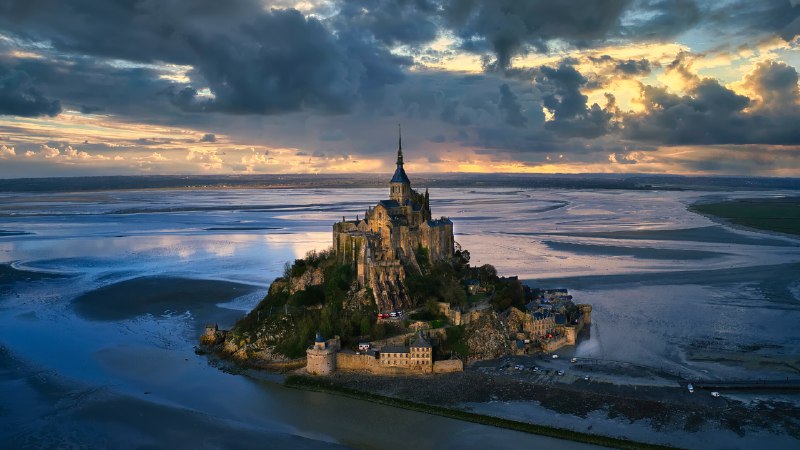 An island of time and tideMont-Saint-Michel, Normandy, France (© Captain Skyhigh/Getty Images)