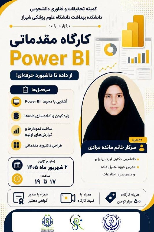 Jums research committee: 🔰 کمیته تحقیقات و فناوری دانشجویی دانشکده بهداشت دانشگاه علوم پزشکی شیراز برگزار میکند:🎨 کارگاه مقدماتی آموزش نرمافزار