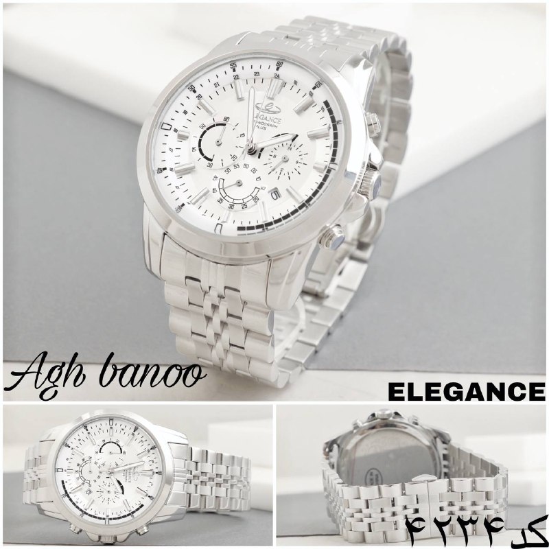 « فروشگاه بزرگ ساعت آق بانو »: ⌚️الگانس مردانه ⌚️♦️کد۴۲۳۴♦️سه موتوره فعال♦️دارای روز شمار♦️کیفیت عالی♦️موتور میوتا ژاپن♦️بند استیل ، رنگ ثابت♦️یک سال ض