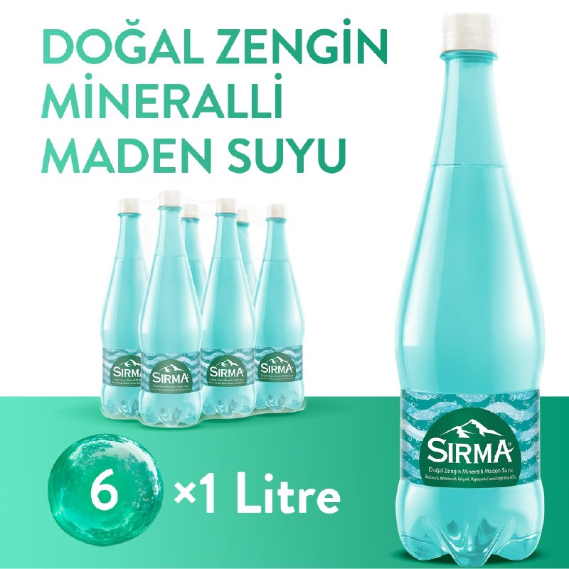 Sırma Doğal Maden Suyu 6x1 L