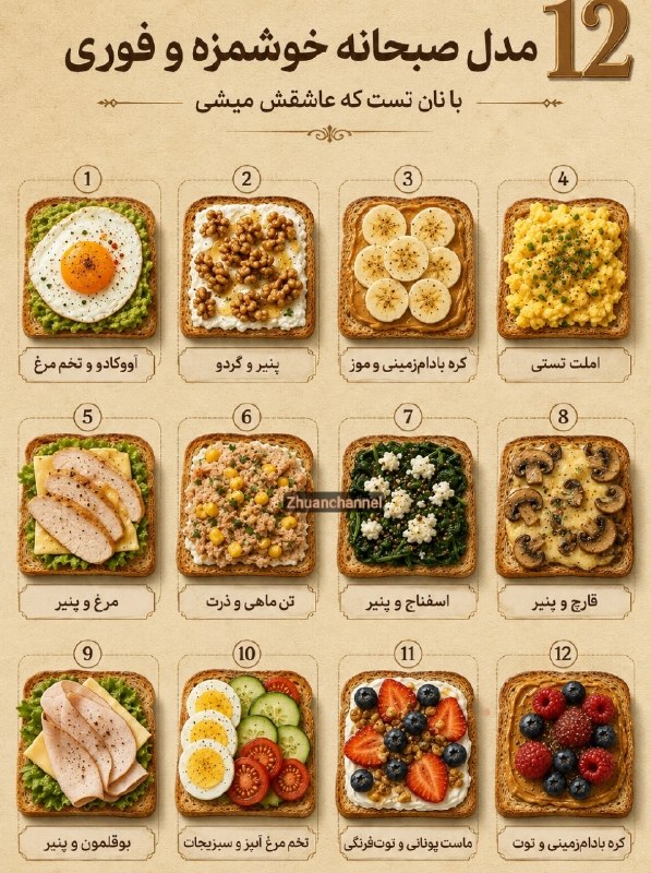 ملایر آنلاین: @Malayer_Online۱۲ مدل صبحونه خوشمزه🥞🍓🍓