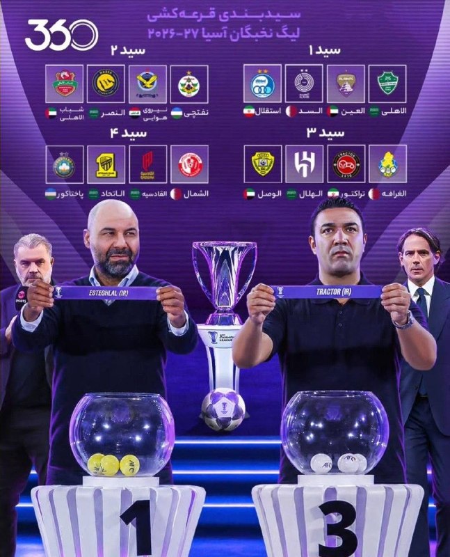 تیراختور/Tiracturclub: قرعه‌کشی سطح دوم لیگ قهرمانان آسیا، ساعت ۹:۳۰ صبح به‌وقت ایران برگزار خواهد شد و لیگ نخبگان آسیا نیز ساعت ۱۱:۳۰ شروع می‌