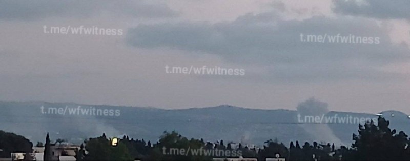 ️🇱🇧🇮🇱 תמונות המציגות את התקיפה האווירית הישראלית על העיירה אל מנצורי, דרום לבנון.