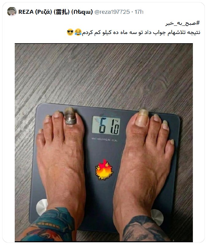 توییتر فارسی: ما یه فامیلمون نمیتونم بگم چیکارهس گفت دایناسور واقعی بوده. ترسیدن مردم بریزن اونجا الکی گفتن دروغه. • بابک • @Official