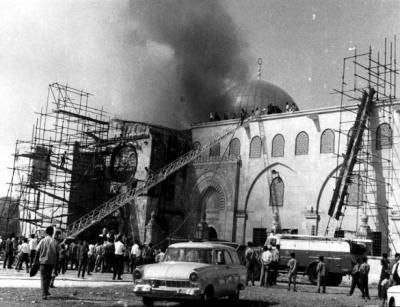 مرکز اطلاعرسانی فلسطین: 🔴۵۷ سال از آتش زدن مسجد الاقصی گذشتدر ۲۱ اوت ۱۹۶۹، «دنیس مایکل روهان»، فردی افراطی با تابعیت استرالیایی، از باب الغوانم