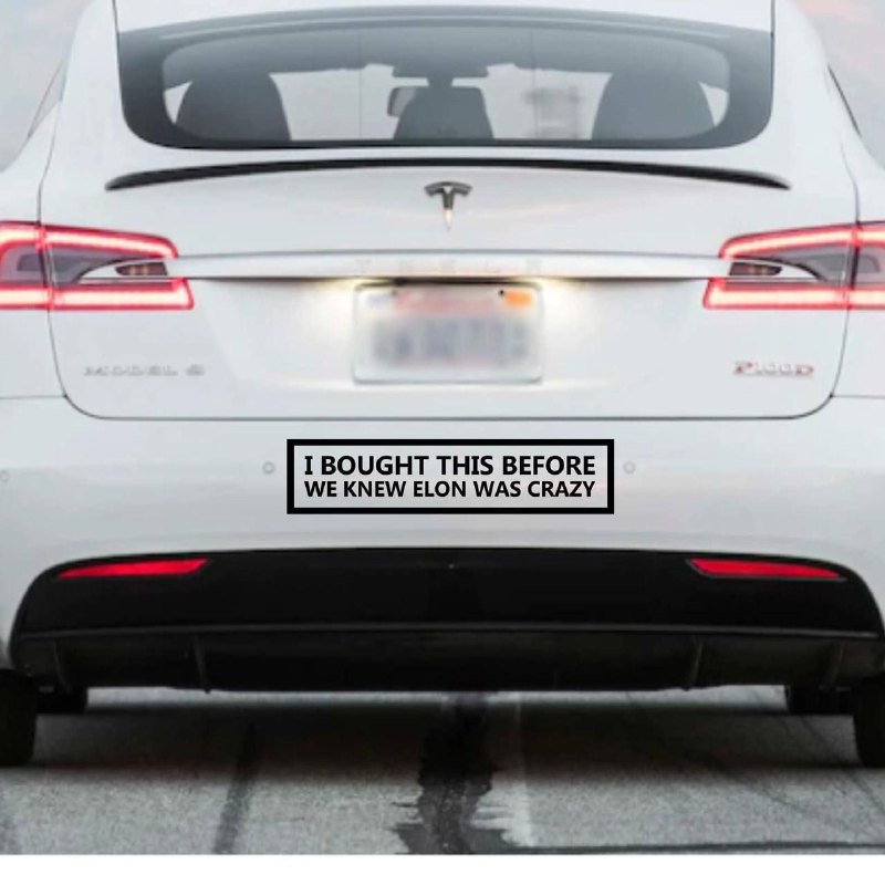 Автором нашумевших наклеек для Tesla «Я купил это до того, как Илон сошёл с ума» оказался обычный уб 2