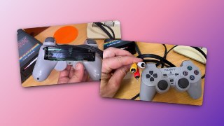 В сети показали прототип PlayStation PUGA — геймпада DualShock с «железом» PS1 внутриУстройство подключалось к ТВ при помощи «тюльпанов» и запускало игры со встроенной карты памяти на 4 ГБ. Работало от четырёх AAA-батареек.По словам одного из создателей де