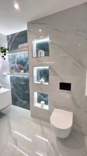 Стильная, функциональная и визуально просторная ванная комната Отличное сочетание цветов и фактур. Нравится вам дизайн? да - , нет - - изображение 1 - стильная, функциональная, визуально