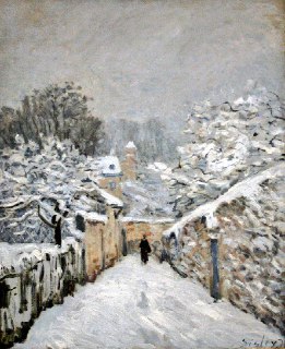 Alfred Sisley, Snow at LouveciennesThe Art Vault 🎨