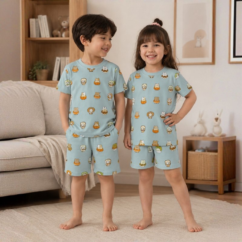 BABYSET | بی بی ست: ست های راحتی تیشرت و شلوارک✅ سایز 1.5 تا 9 سال✅ قابل شستشو با وایتکس✅ بسیار راحت و لطیف✅ دوخت و چاپ تمیز و باکیفیت✅ قابل