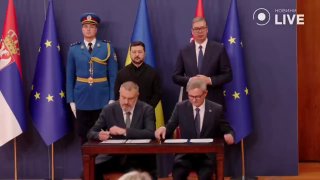 Ukraine and Serbia have signed a memorandum of understanding in Belgrade.