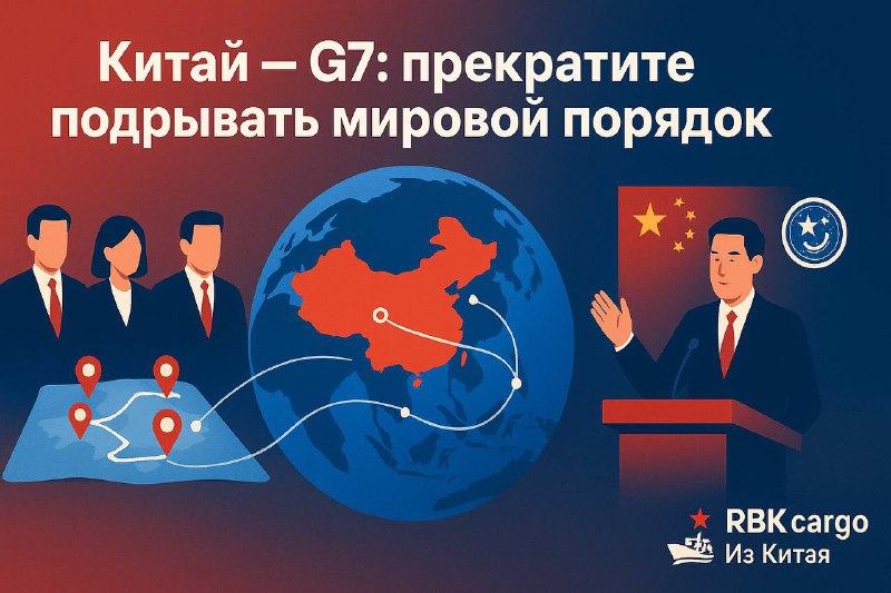 🌏 Китай — G7: прекратите подрывать мировой порядокОфициальный представитель МИД КНР Го Цзякунь заявил, что страны «Группы семи» (G7) должны прекратить разрушать международный торгово-экономический порядок, создавая правила для своего «узкого кружка».