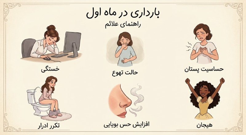 نینی سایت :: ninisite: #باردارینشانههای بارداری در ماه اول چیه؟ بدن چه تغییری میکنه؟@ninisite
