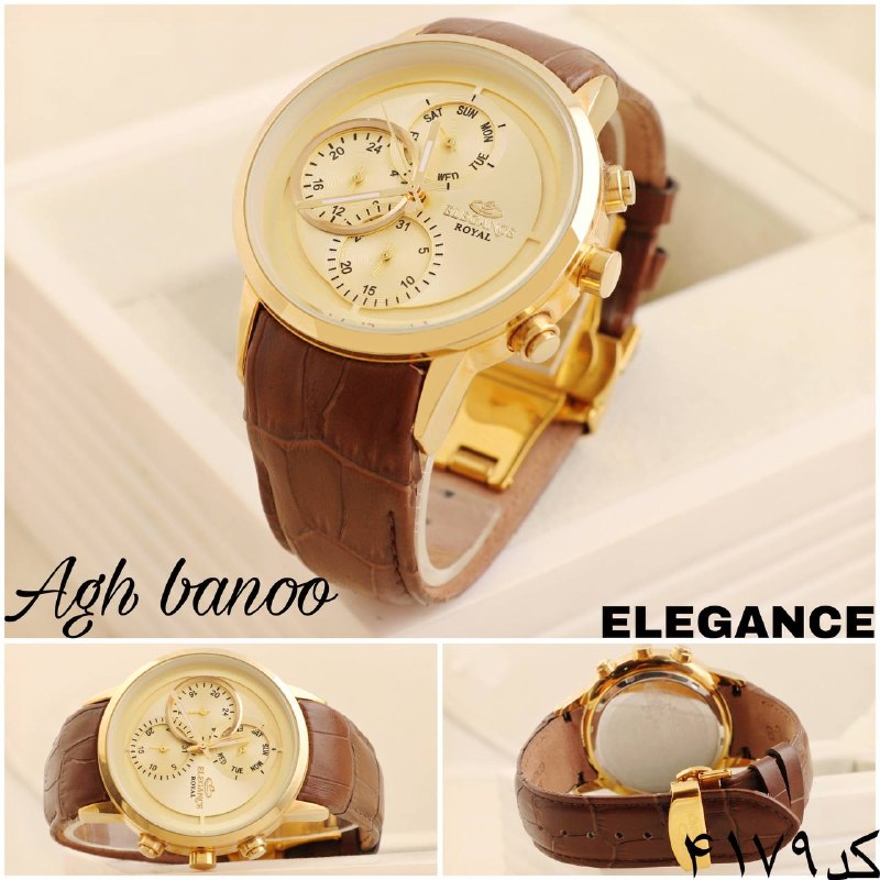 « فروشگاه بزرگ ساعت آق بانو »: ⌚️الگانس مردانه ⌚️♦️کد۴۱۷۹♦️سه موتوره فعال فول تایم♦️دارای روز شمار♦️کیفیت عالی♦️موتور میوتا ژاپن♦️بند چرم ، رنگ ثابت♦️ی