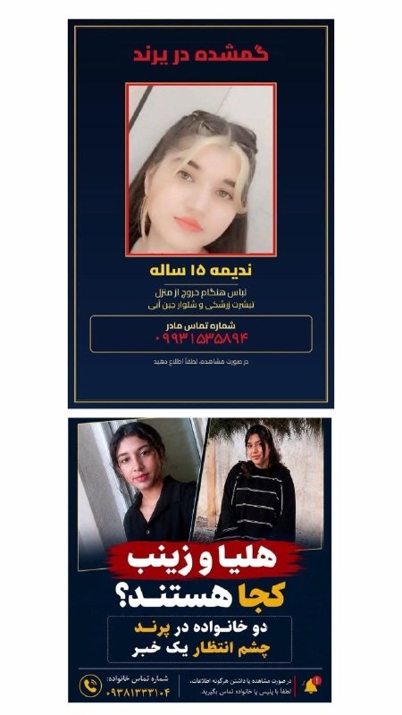 اخبار جهان: تو هفته های اخیر تعداد زیادی از دختر های ۱۲ تا ۱۸ سال تو مناطق مختلف تهران و کرج در حال ناپدید شدن هستن، از هیچ کدوم هیچ