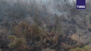 חיל האוויר האינדונזי פרס 11 מטוסי תובלה וחמישה מסוקים כדי להילחם בשריפות גדולות במספר אזורים. אינדונזיה נאב…