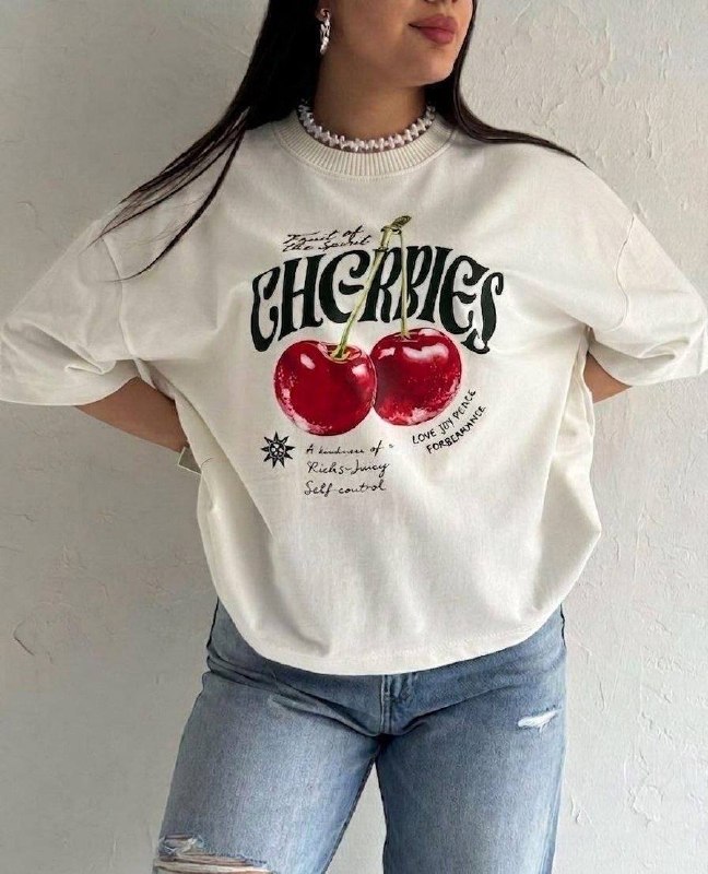 👚توليدی پوشاك زنانه.(مدپوش)(بازار بزرگ تهران): ⚜️کالکشن جدید⚜️🎎:نام کالا: تیشرت. گیلاس 🎨:رنگ بندی :تک طرح 👗:سایز فری (38/46)🛒:حداقل سفارش:4عدد🧶:جنس: سوپر پنبه 💵قیمت :