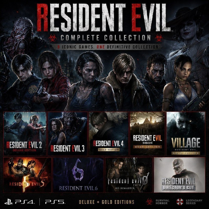 Master_Game: ✔️ ظرفیت سوم ✔️Ps5🎮🌐 Resident Evil Complete Collection✅ موجود شد ✅💥 قیمت فوق العاده 💥فقط:3.990✅ تحویل فوری ✅💯 پشتیبانی و