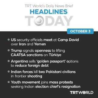 Follow our daily news summary for Saturday, October 3