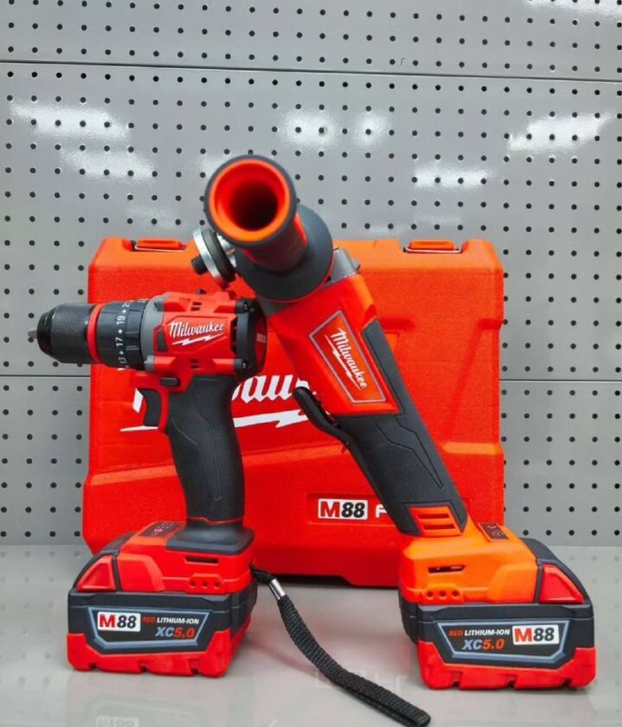 Набор 2в1: болгарка ушм + шуруповерт ударный milwaukee цена: 6200₽ ❗️❗️❗️❗️➡️ tg: настя 📞+7949414755... - фотография - 1