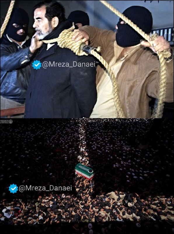 - סופו של סדאם היה מסתתר בחור חשוך ואז נתלה על ידי אנשיו, ששנאו אותו על פשעיו.