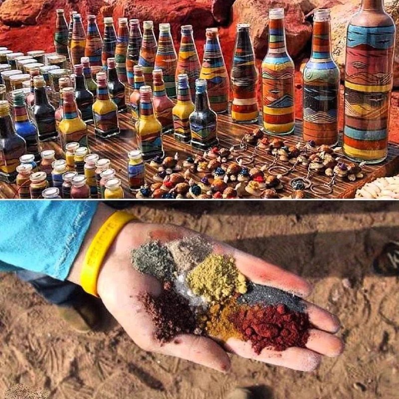 اتاق خبر: 🔺 تنها کوه خوراکی دنیا در جزیره رنگین کمان هرمز 🔸این خوراکی نوعی خاک به نام گِلَک است که از دل کوههای سرخ استخراج و به
