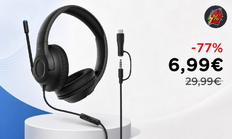 Cuffie USB-C Belkin Gaming Inspire a soli 6,99€ - Sconto del 77%!