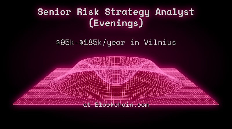 Web3 Senior Risk Strategy Analyst (Evenings) $85k - $92k in Vilnius at Blockchain.com