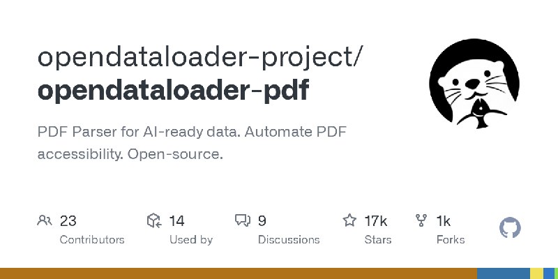 GitHub - opendataloader-project/opendataloader-pdf: PDF Parser for AI-ready data. Automate PDF accessibility. Open-source.