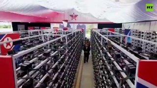 ביקורו של נשיא צפון קוריאה בקו הייצור החדש של מל"טי הקרב של פיונגיאנג נשיא צפון קוריאה קים ג'ונג און ביקר ב…
