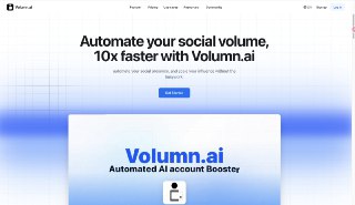 很高兴跟大家介绍我的第一个产品Volumn.ai🎉在这里你可以让你的账号获得10倍的增长（虽然实测是100倍，但我的cofounder说不要说那么满hahaha需求是来自最近的一些增长顾问服务，很多founder本人和产品的x账号其实都没有精力运营。过去这个任务通常都给专门的人在运营或者实习生。而今天你只需要登陆Volumn.ai然后花几分钟完成绑定就可以让他自动运行～你可以设置你的账号的context，并且设置特定的主题回复：例如我只想回复和Volumn.ai相关的帖子你的账号就会自动的7*24小时开启回