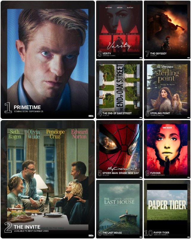 MohemMovie: ۱۰ فیلم و سریالی که هفته گذشته بیشترین تعداد اضافه شدن به واچ‌لیست کاربران IMDb رو داشتن#Jordan@MohemMovie