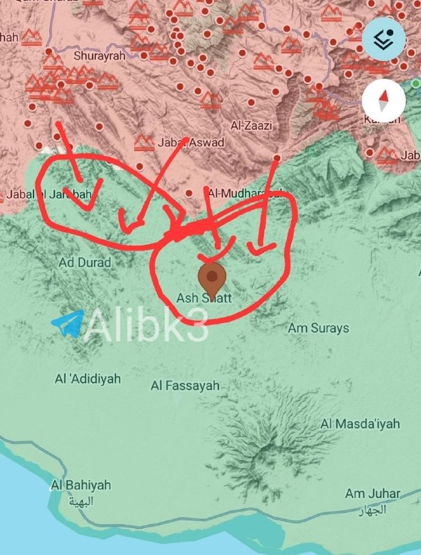 Saudi aircraft bombarded the areas of al-Malabiya and al-Shatin in al-Mudarbah district, in an attempt to stop the advance of Yemeni forces from the lower al-Mudarbah area towards the al-Shat area, after the fighting reached al-Shatin, north of the area. At the same time, the Yemeni forces continue their attack from several axes towards the southwest coastal mountains, in a move aimed at securing the forces in Bab al-Mandab, following a morning attack on the left axis, and another that was launched near Morocco towards the Shatt.