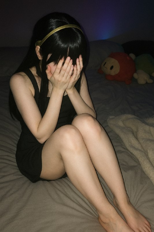 把一版旧提示词又改了改，发现可以生成Coser的捂脸床照……[名字]来自[作品]，躺在床上，膝盖弯曲，遮住了脸